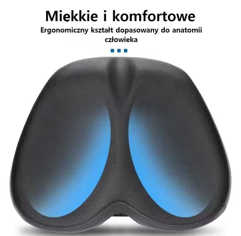 Siodełko rowerowe wygodne duże bez noska anatomiczne