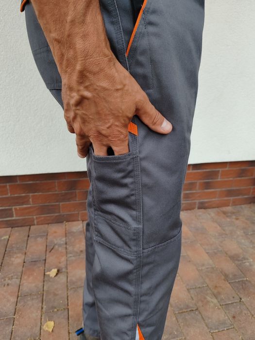 Nowe spodnie ogrodniczki Professional Grey rozm 50 177/88cm.