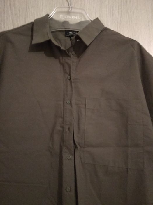 Reserved nowa koszula oversize khaki moro