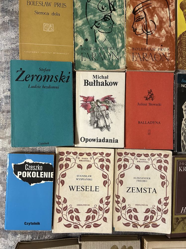 15 książek - literatura klasyczna - m.in Prus Żeromski Fredro Bułhakow