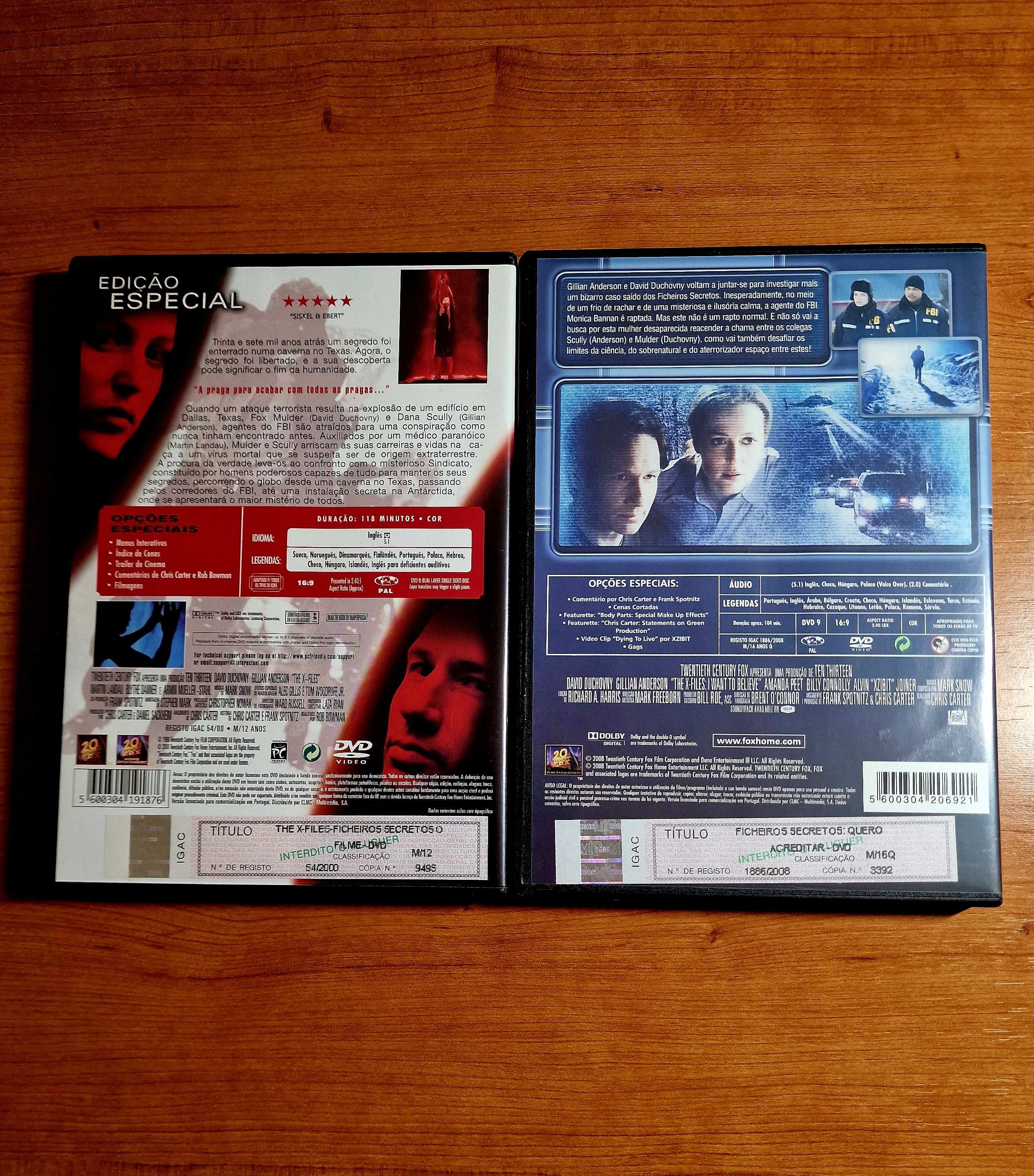 FICHEIROS SECRETOS (The X Files) - Pack com os 2 Filmes da Série