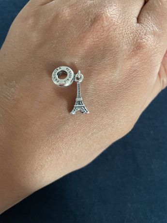 Pandora charms Paris wieża srebrna