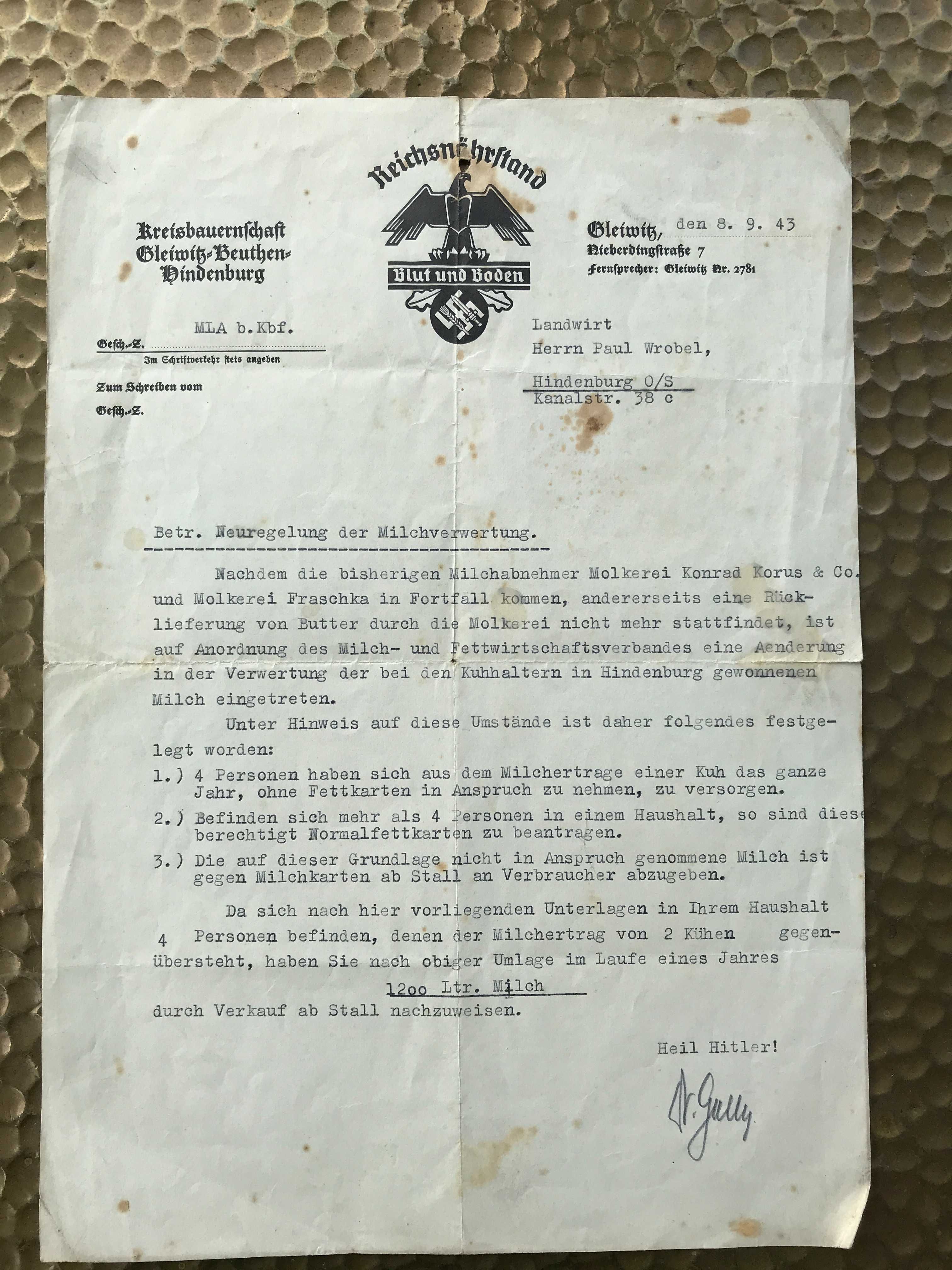 Dokument II wojna światowa 1943 Blut Und Boden Rzesza