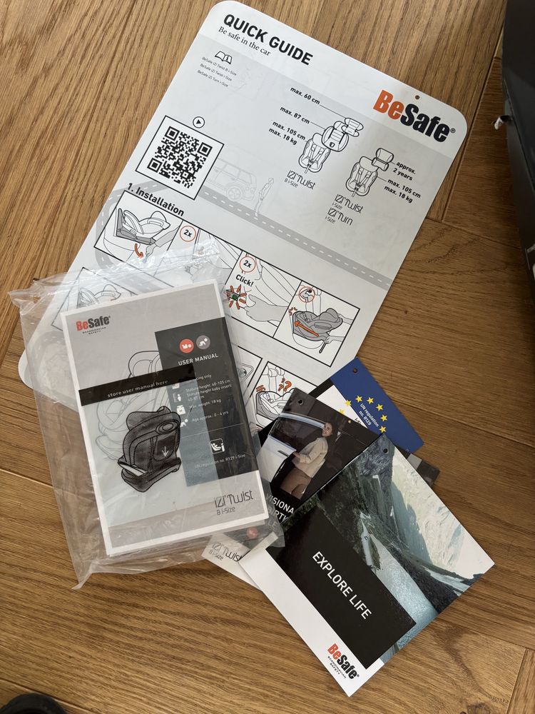 Fotelik BeSafe izi twist B i-size z Bazą ISOFIX