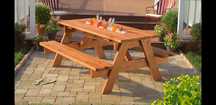 Mesa de jardim com bancos, mesa de picnic, em Pinho Nórdico