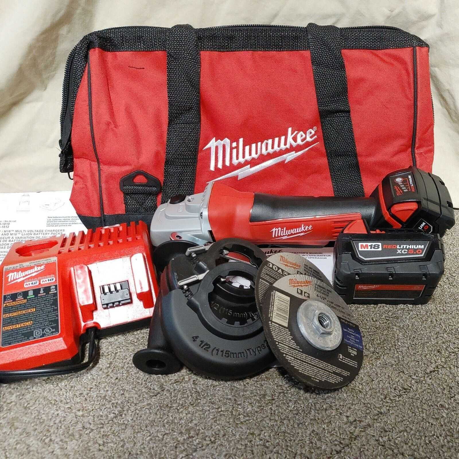 Szlifierka kątowa Milwaukee 2680-22 M18 18 volt 115mm zestaw