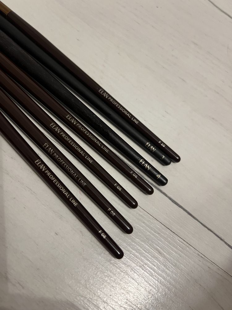 Zestaw pędzli elan professional nowe do brwi rzęs makijaż