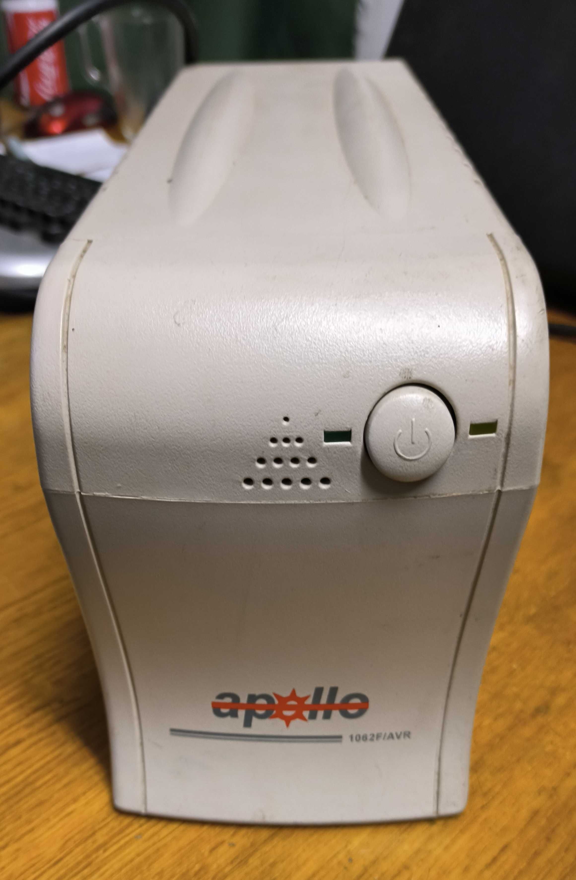 Безперебійник ДБЖ UPS Apollo 1062f 620VA з AVR + кабель живлення