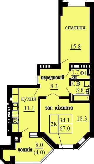 ЖК СОФІЯ вул.Боголюбова 42  ЗАСЕЛЕНИЙ будинок 2-кім 66м2