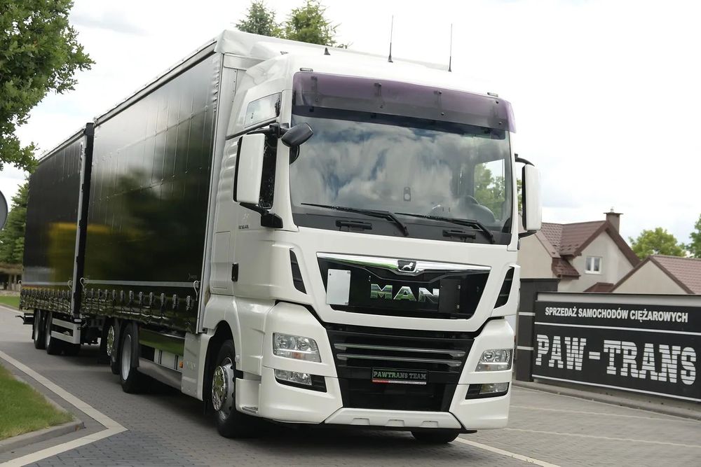 MAN TGX///* 26.470///* 2020///* XXL///* ZESTAW///* TANDEM///* PRZEJAZDOWY///7.70+7.70///* DUŻE ZBIORNIKI///* OŚ PODNOSZONA///* WAGA///* DACH PODNOSZONY///* LEDY///* STAN BARDZO DOBRY