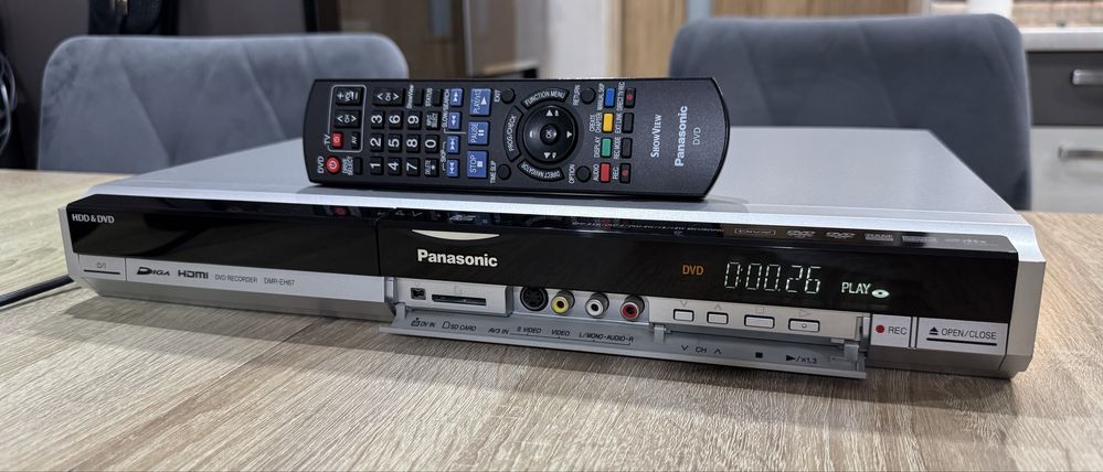 Panasonic DMR-EH67 #Nagrywarka DVD HDD # 250 GB #HDMI #Dv-in #PL Menu