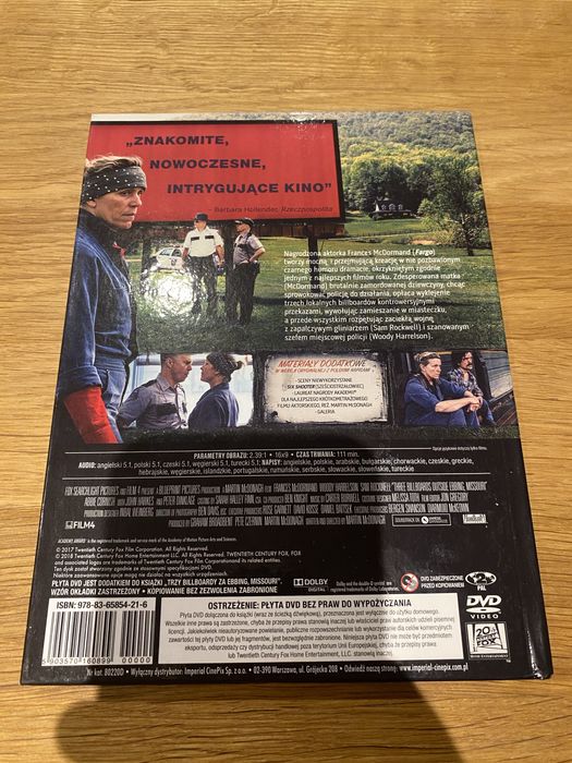 Trzy Billboardy Za Ebbing, Missouri DVD PL