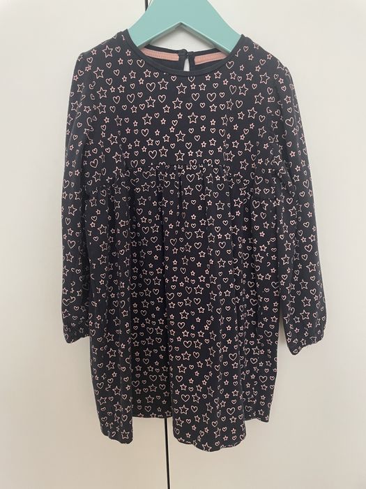 Vestido azul marinho e rosa bebé, 2-3 anos