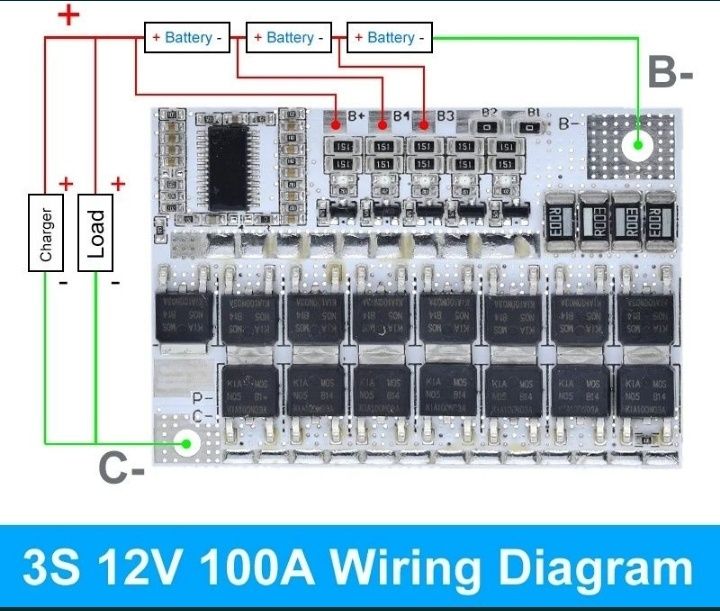 BMS 3S 4S 5S контроллер БМС с балансиром для Li-ion, LiFePo4 аккумул.