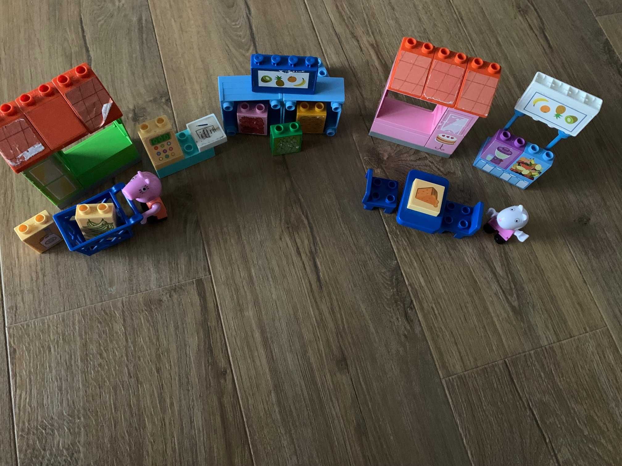 Klocki Świnka Peppa Sklep Warzywniak + Sklep Cukiernia