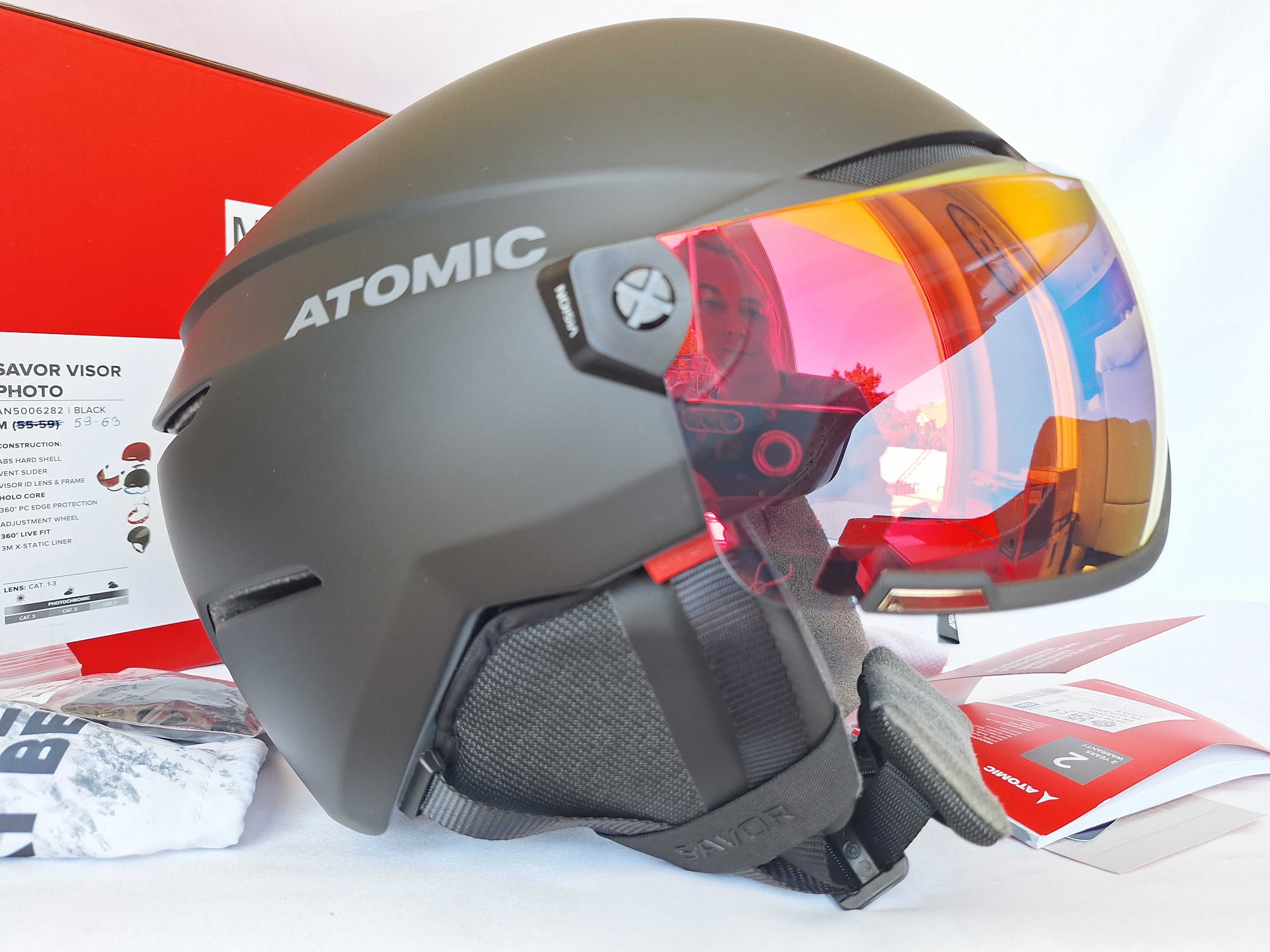 Kask narciarski Atomic Savor Visor Photo Black L 59-63cm S1-3