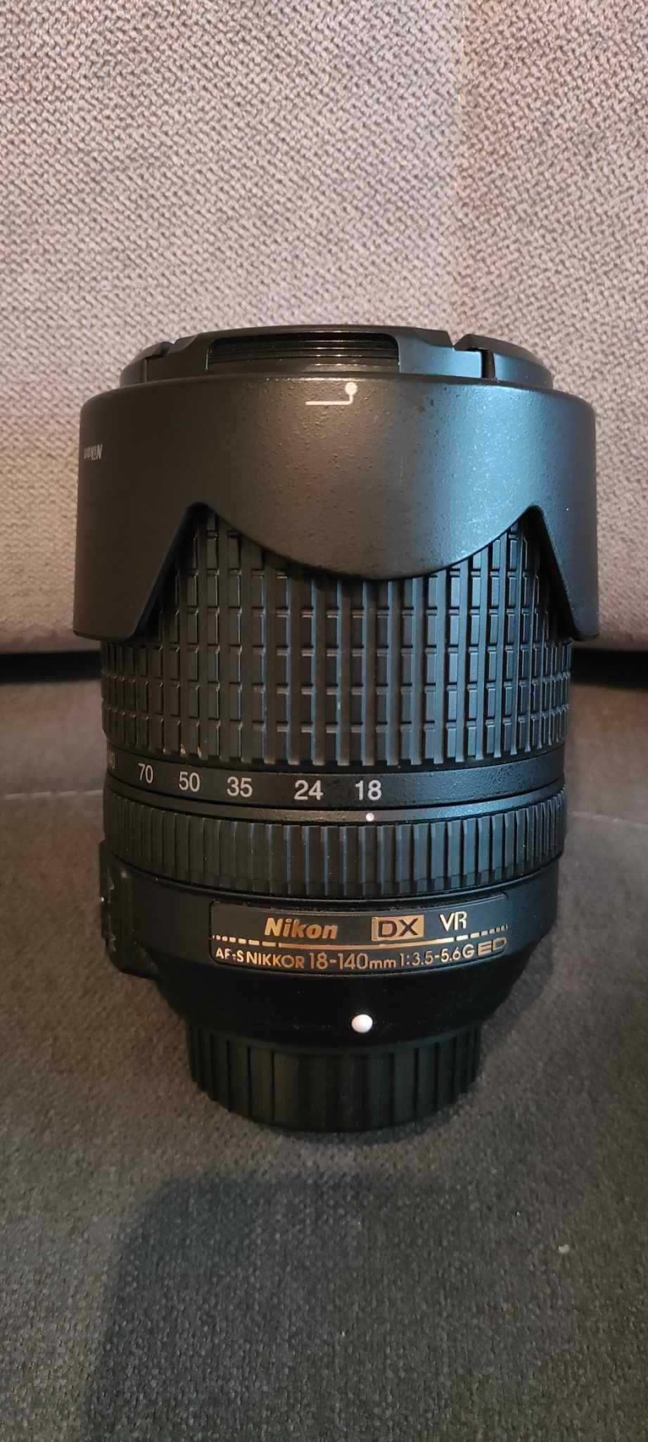 Obiektyw Nikon F Nikkor 18-140 F/3.5-5.6 G VR - STAN IDEALNY