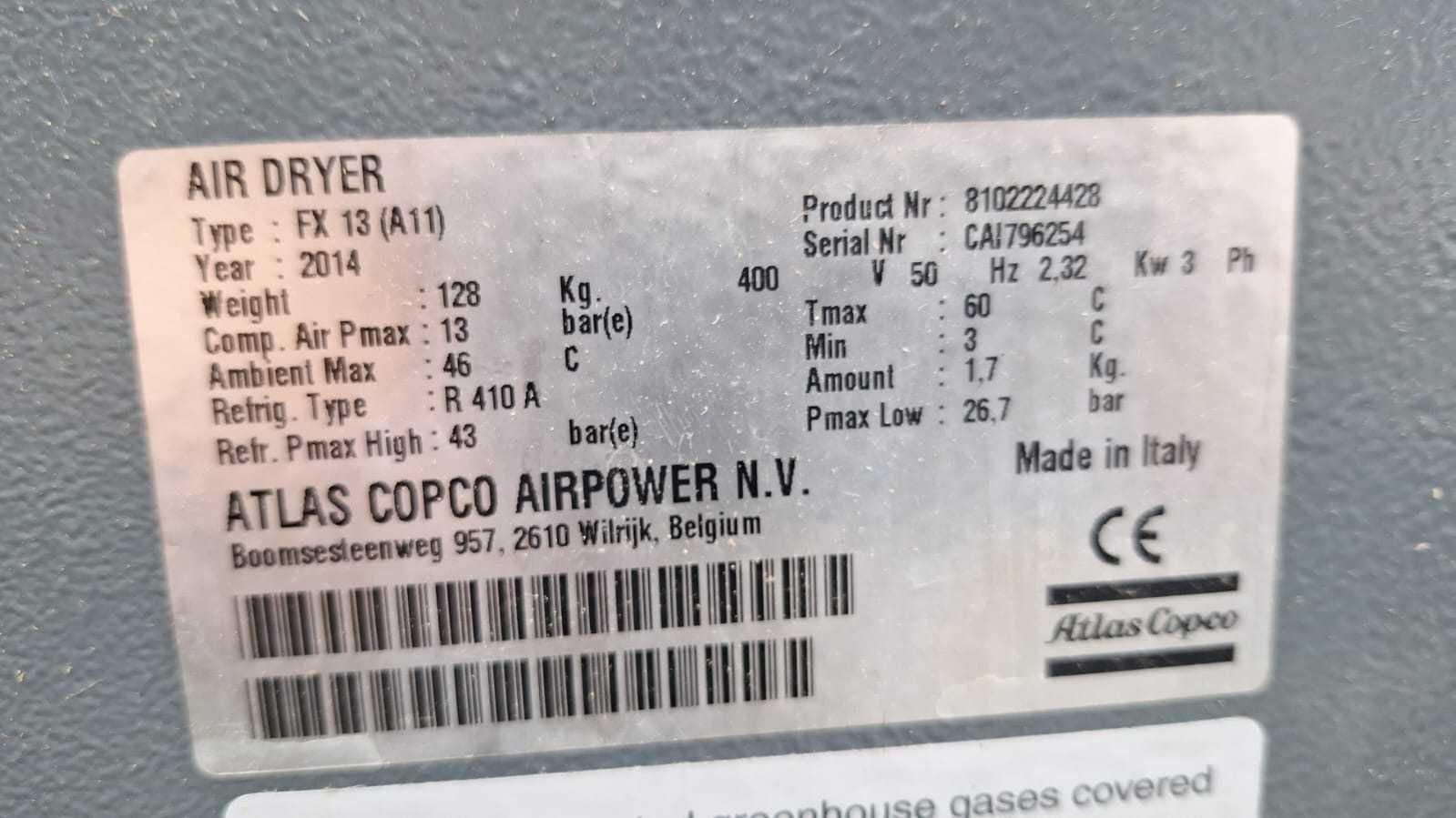 Osuszacz Atlas Copco FX 13 Ziębniczy do powietrza