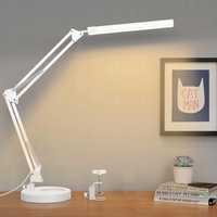 Lampka biurkowa LED SKYLEO z klipsem i podstawą, Biała