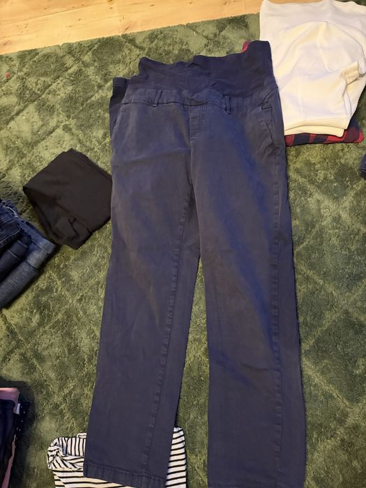 Spodnie ciążowe materialowe