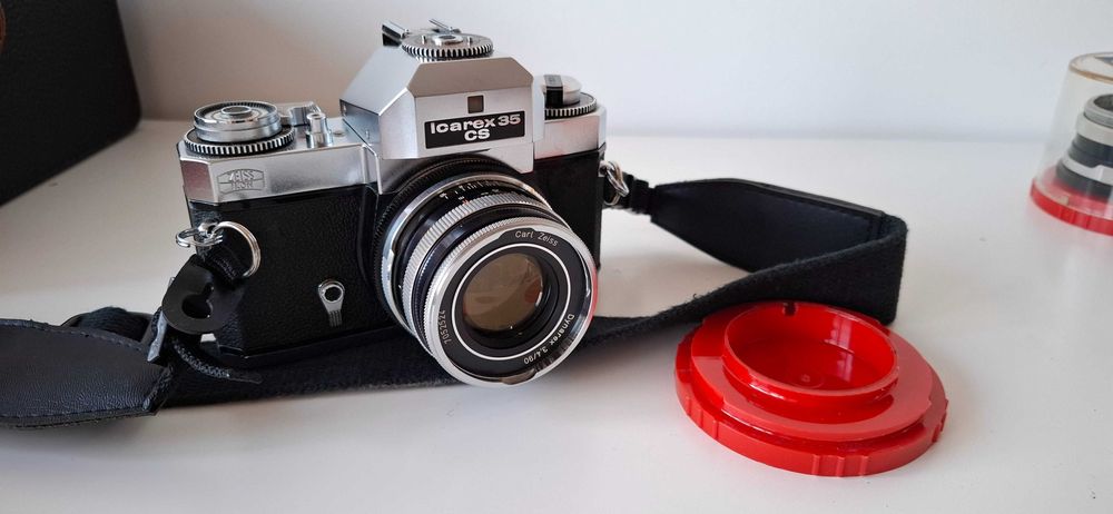 Zeiss Ikon Icarex 35CS (1968), 5 Lentes Zeiss/Voigtländer e acessorios