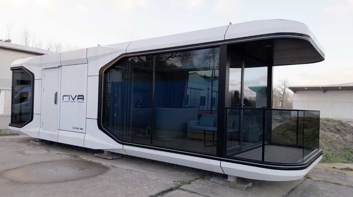 Nowoczesny Dom Kapsułowy Całoroczny Modułowy Letniskowy Mobilny