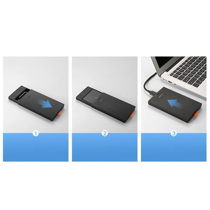 Ugreen kieszeń obudowa dysku SSD / HDD 2.5" USB 3.0 SATA czarna