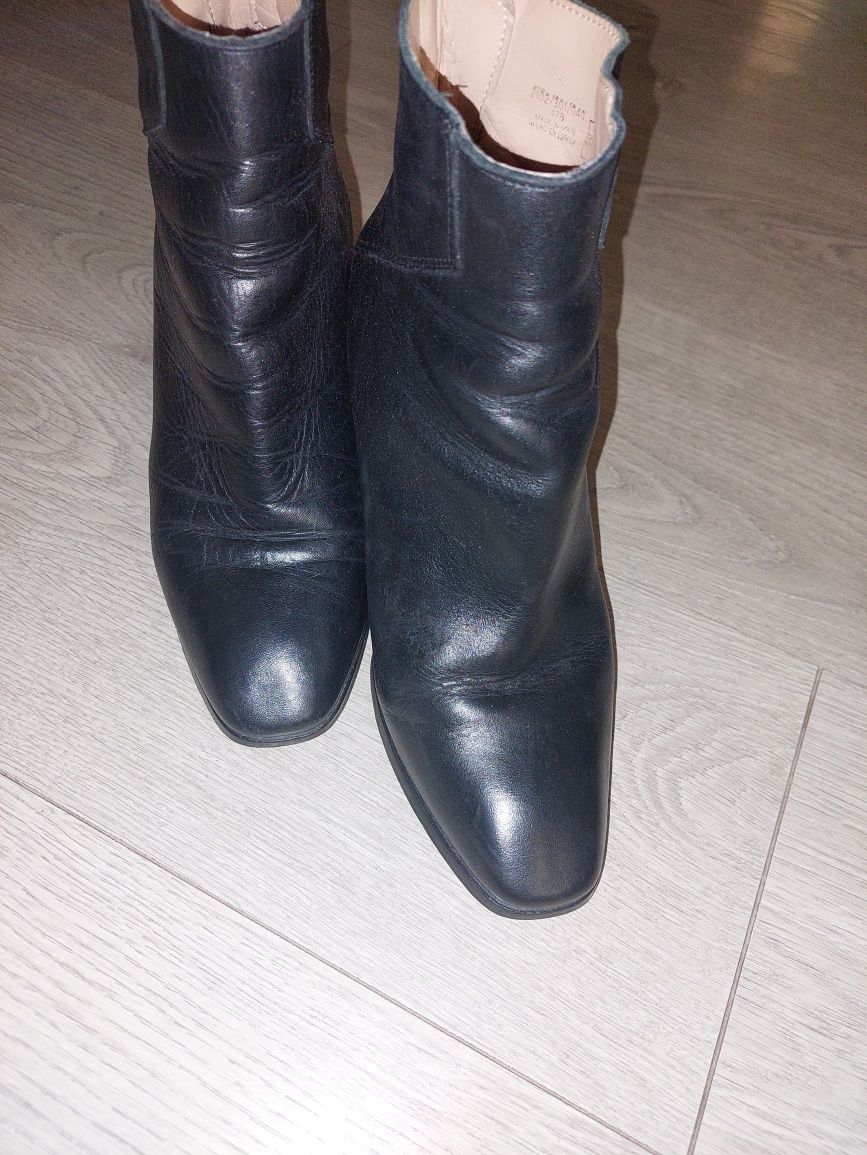 Buty botki skórzane Zara r.40