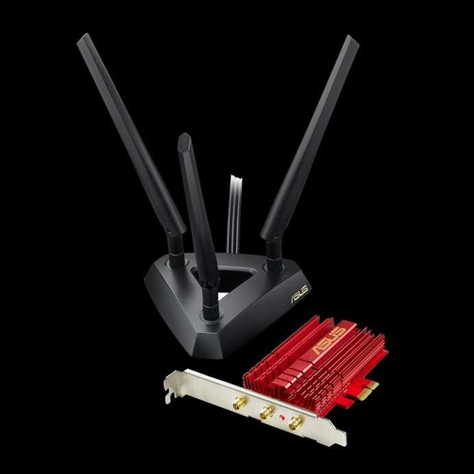 Placa de rede Wifi Asus PCE-AC68 (Wireless-AC1900)