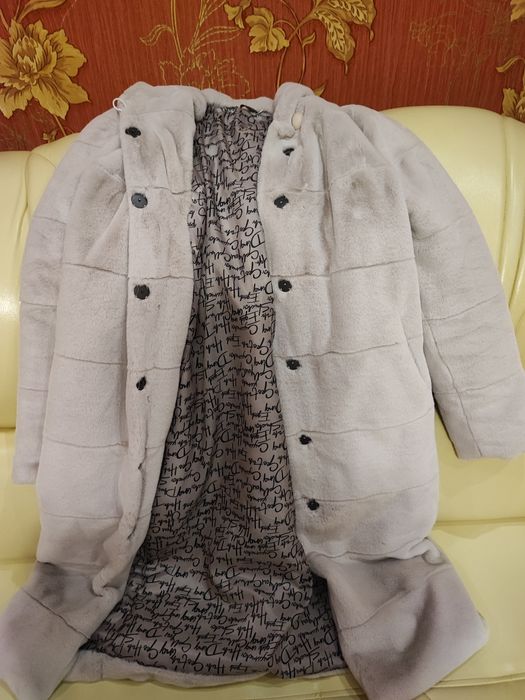 Еко шуба,колір пудра