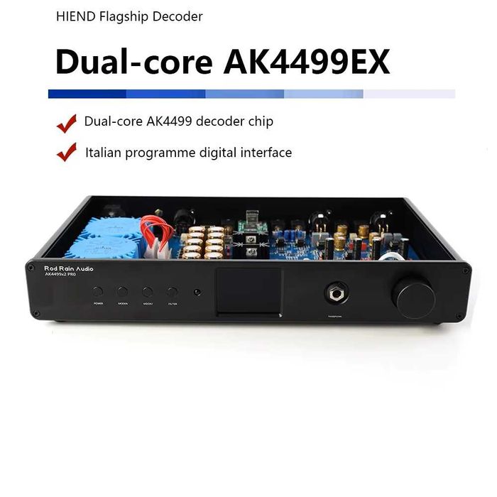 DAC HiFi+ podwójny AK4499EX z XLR/RCA modułem Amanero i obsługą BT 5.4