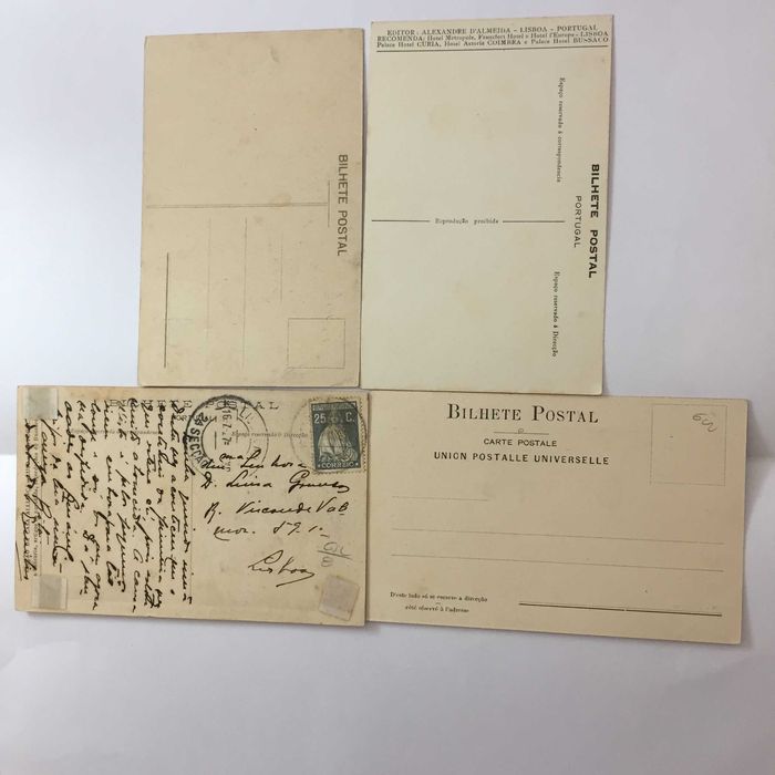 Lote 4 postais antigos do BUSSACO
