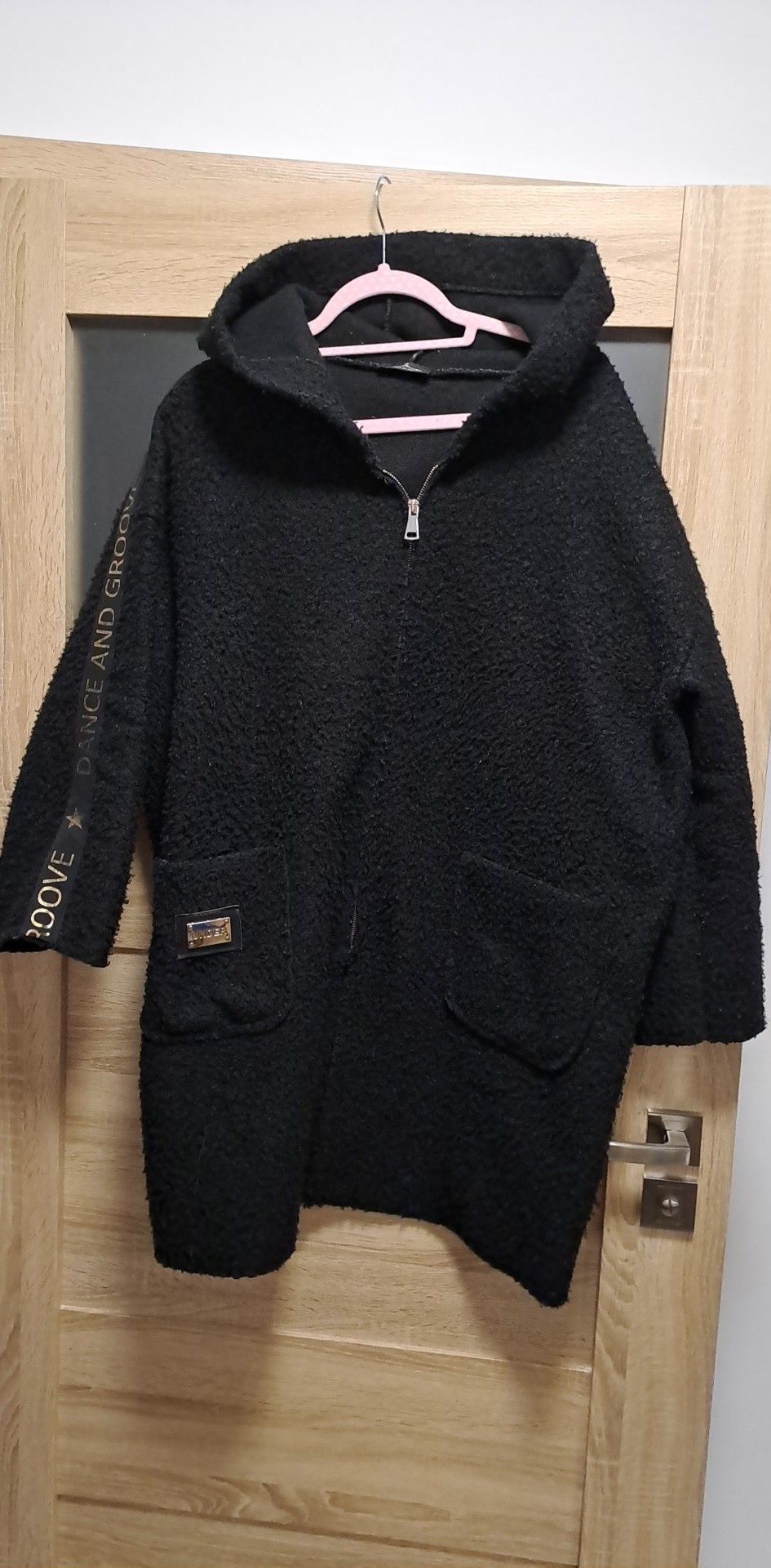 Kurtka damska czarna oversize 46 xxl