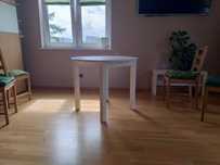 Biały okrągły stół 90cm