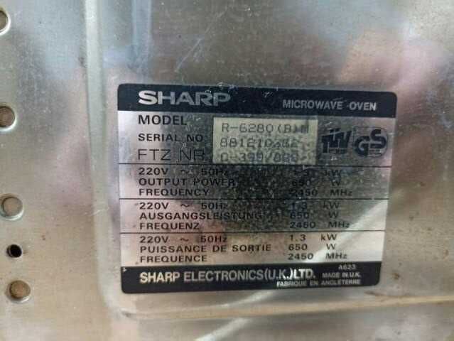 Kuchenka mikrofalowa mikrofalówka Sharp R-6280 sprawna