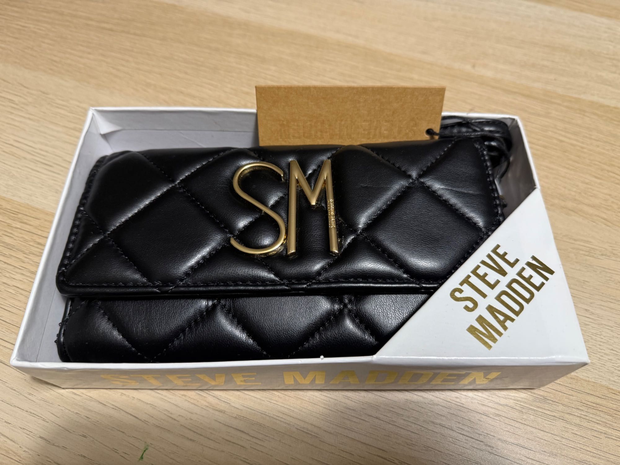 Portfel Steve Madden, Chevron quilted tei, pikowany, nowy