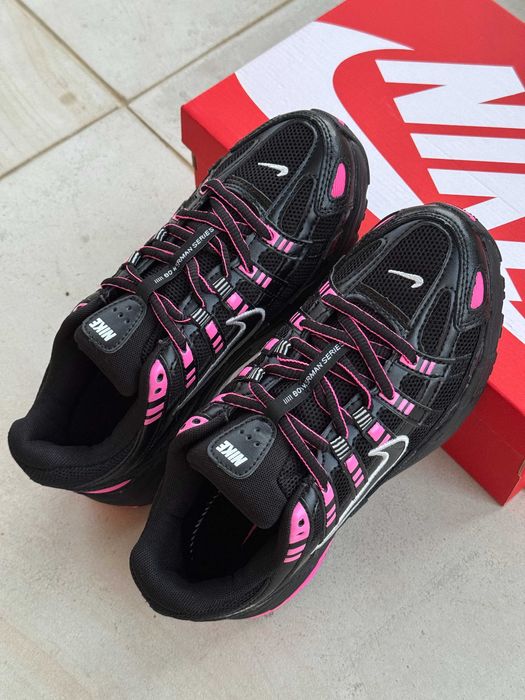 Женские кроссовки Nike P-6000 "Black Pink" Размеры 36-40