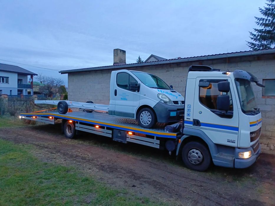 DAF 45.180  Auto-laweta najazd 900x250cm DMC 11990kg Klima Salon PL 2011r ZAMIANA