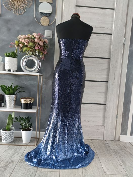 Długa sexy suknia sukienka wieczorowa balowa rozmiar xl 42  ombre