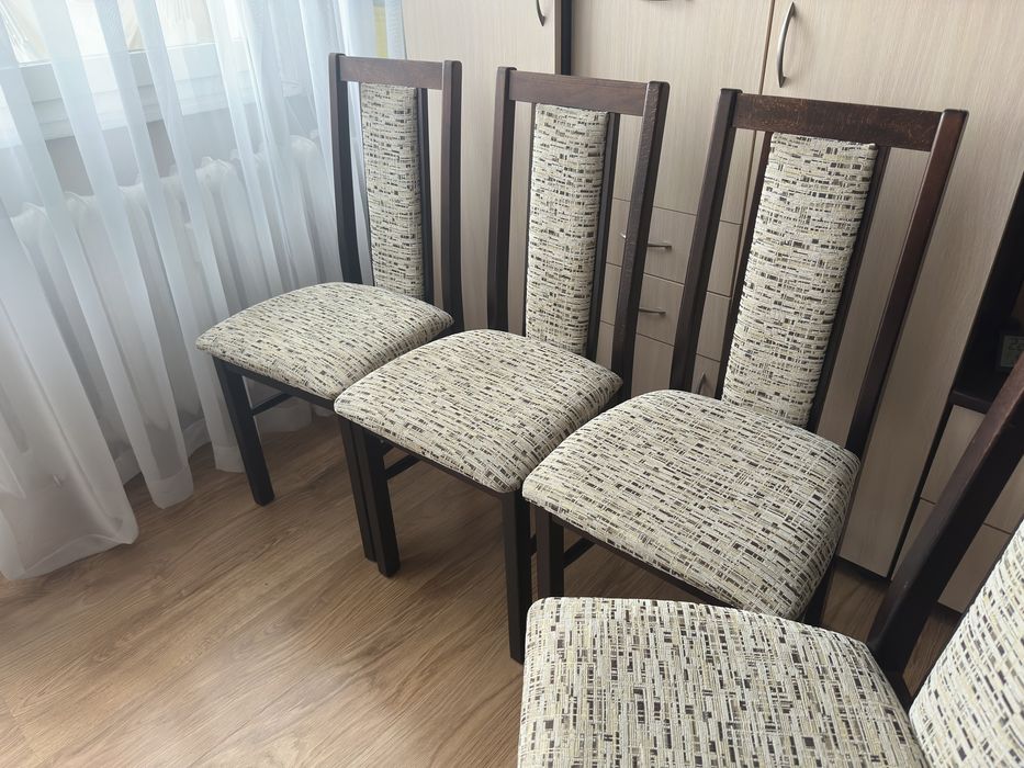 Krzesło / krzesła, drewniane, wenge, 4szt.