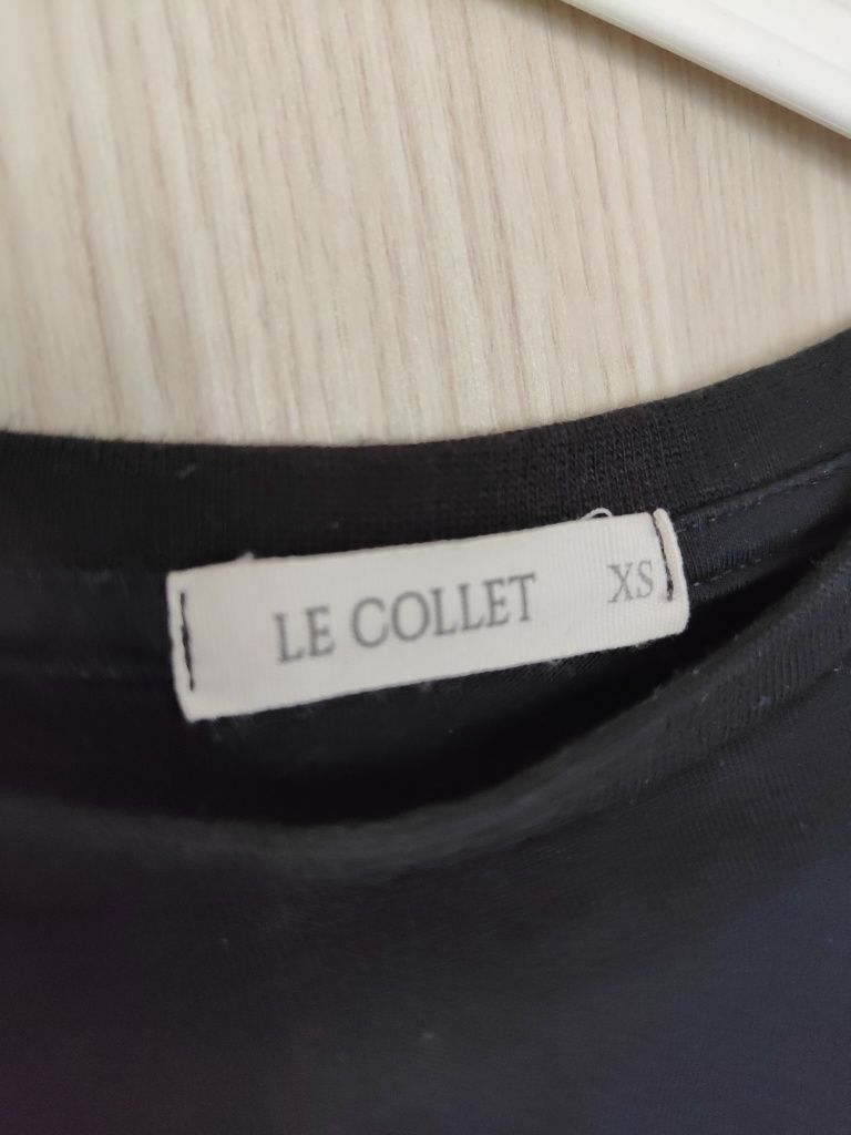 Czarny bawełniany crop top, Marc Black, Le Collet, r.xS