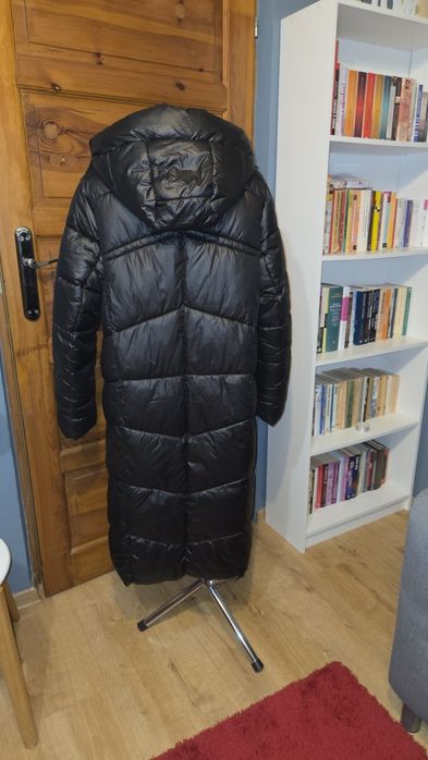 Ochnik płaszcz długa kurtka M czarny kolor