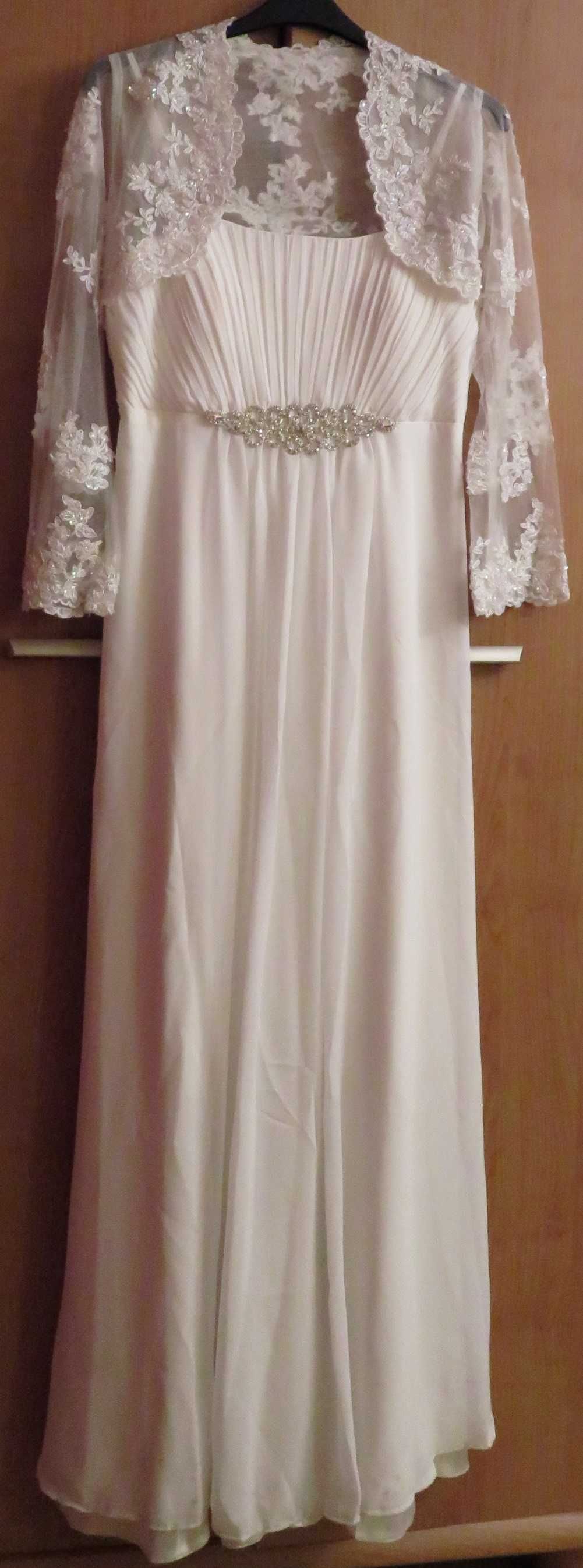 Suknia ślubna lub wieczorowa Selene Collection z bolerkiem