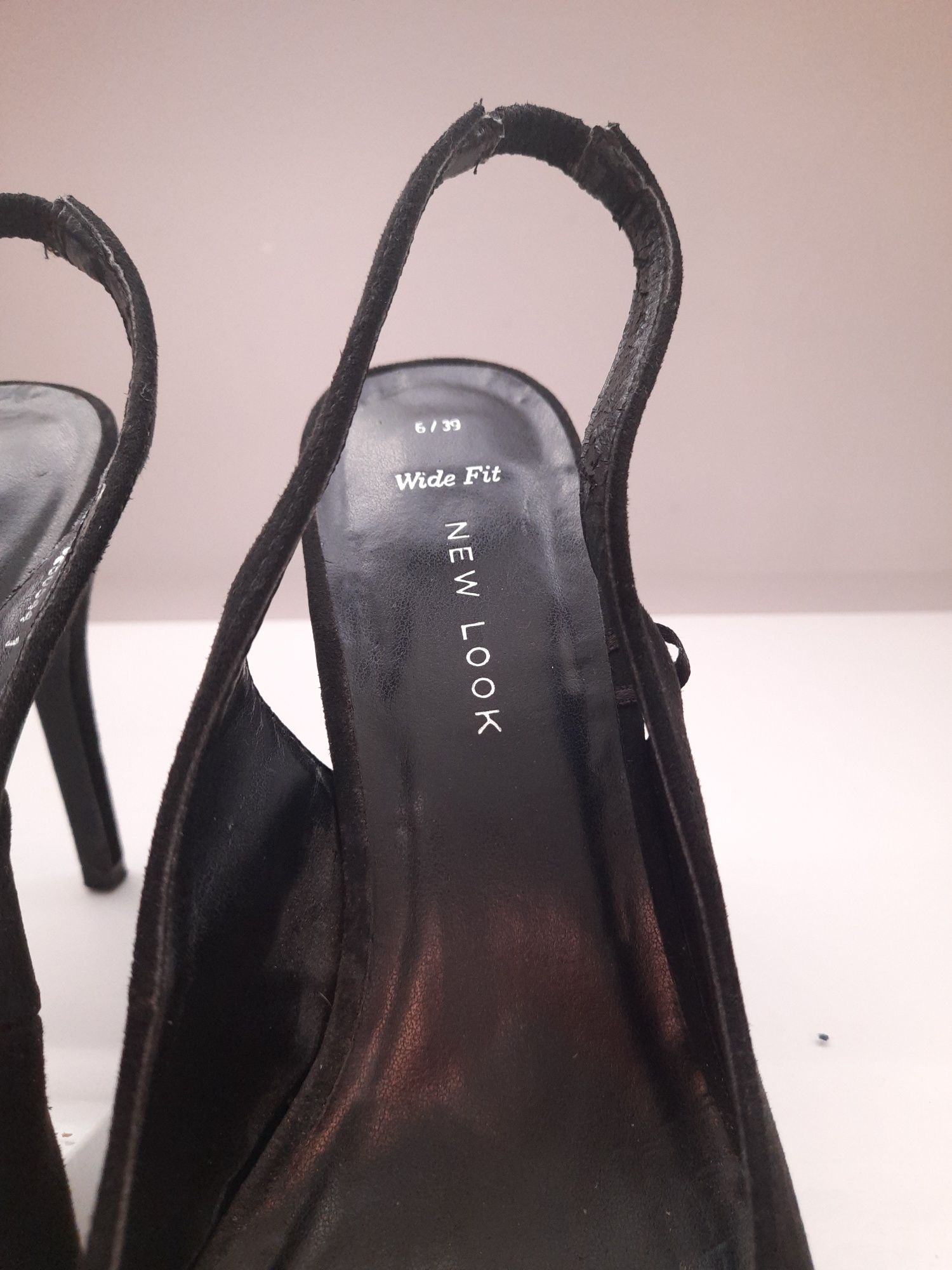 Czółenka New Look wide fit 39 czarne stan bdb