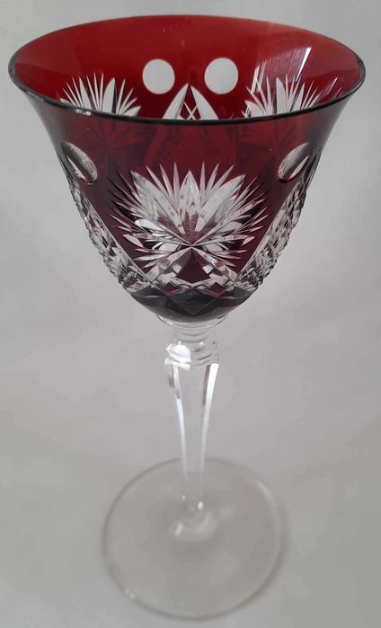 Huta Józefina Szklarska Poręba Rubinowy Kielich do Wina ok. 1920