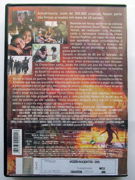 DVD- Vozes Inocentes, a guerra civil de El Salvador através da criança