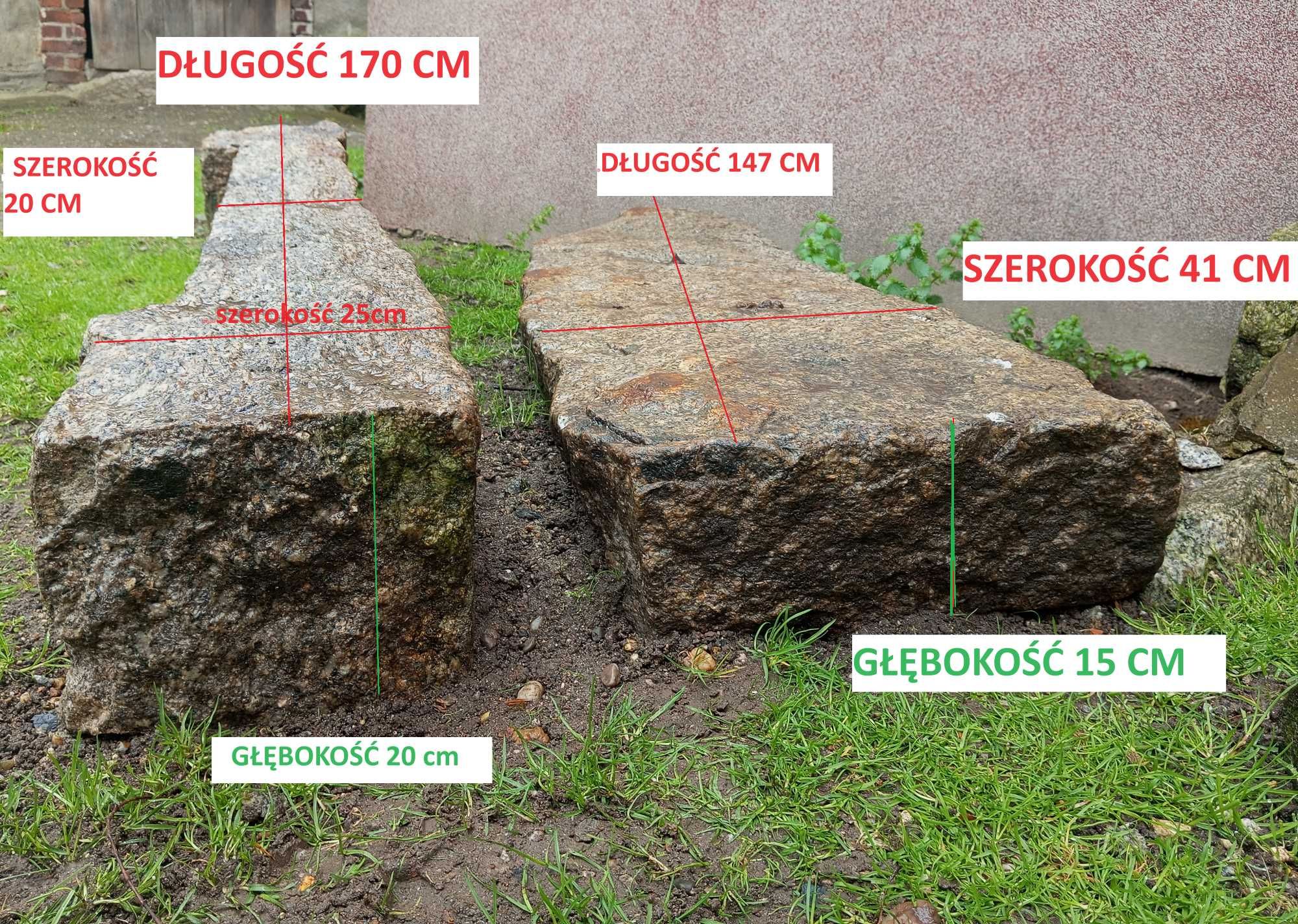 Słupy granitowe ogrodzeniowe 3 sztuki Świdnica Dolnośląskie