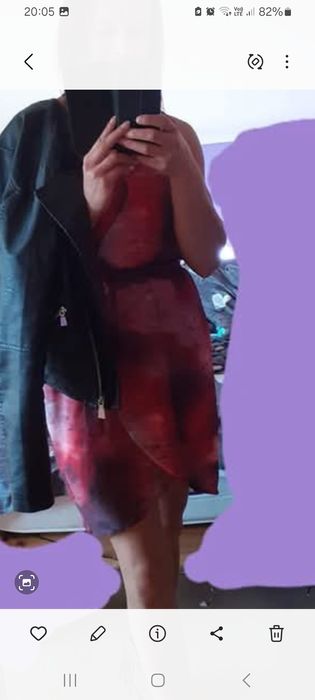 Sukienka elegancka kopertowa S