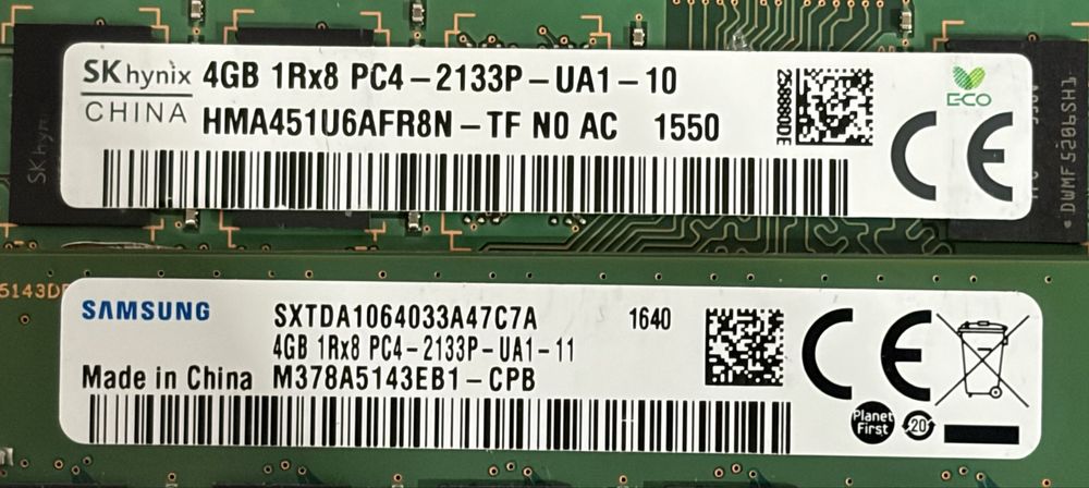 Pamieć Ram DDR4 8GB 2x4GB 2133Mhz Hynix Samsung