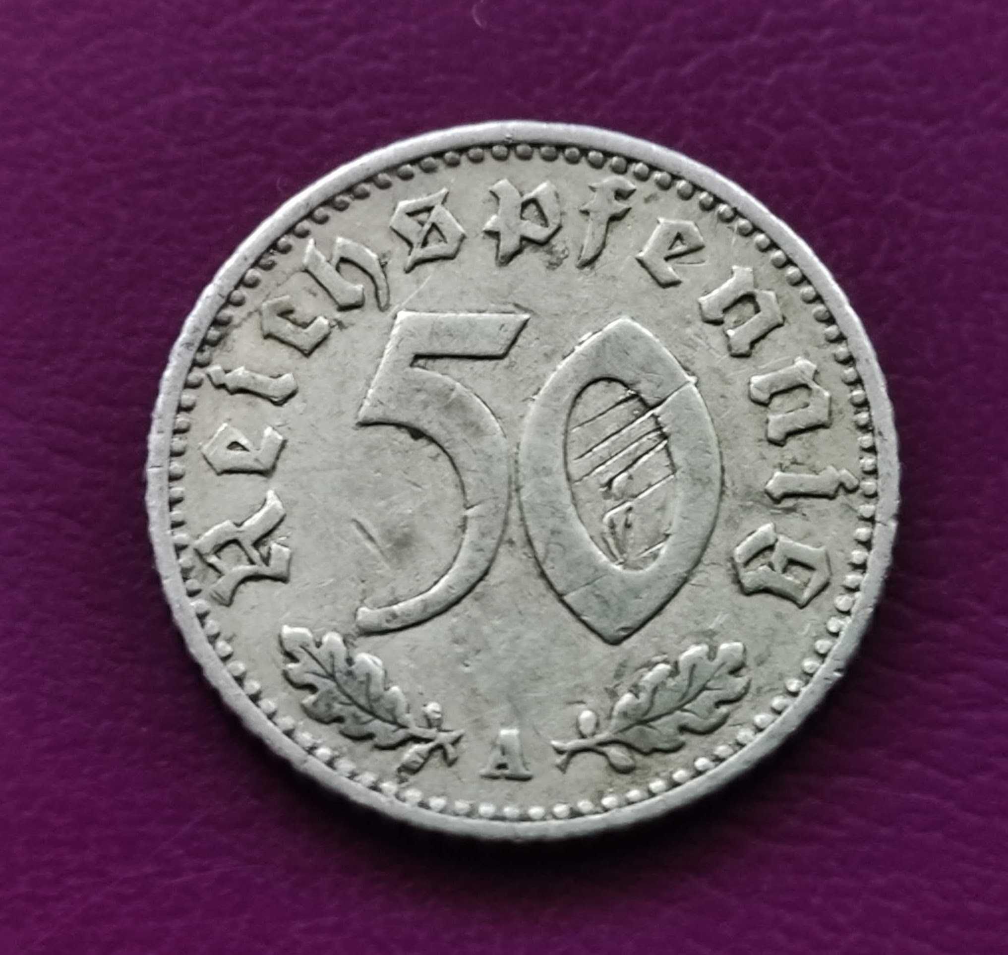 Moneta Niemcy - Trzecia Rzesza 50 reichsfenigów 1941 A - Rzadka